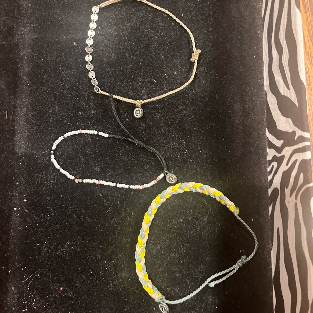 Pura Vida Black Yellow And Tan Bracelets Set 12$